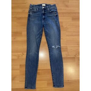 Mother High Waisted Looker Jeans Women's 26‎ Ankle Distressed Getalongs Denim